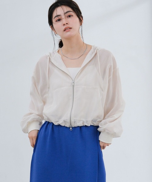 LAKOLE（ラコレ）の「メッシュZIPパーカー / 664837（パーカー・レディース・サンドグレー/アイボリー/ブラック・LARGE/MEDIUM）」の7枚目の写真