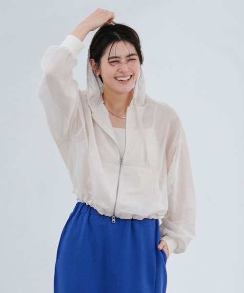 LAKOLE（ラコレ）の「メッシュZIPパーカー / 664837（パーカー・レディース・サンドグレー/アイボリー/ブラック・LARGE/MEDIUM）」の9枚目の写真