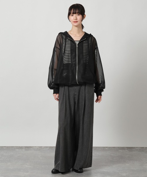 LAKOLE（ラコレ）の「メッシュZIPパーカー / 664837（パーカー・レディース・サンドグレー/アイボリー/ブラック・LARGE/MEDIUM）」の17枚目の写真