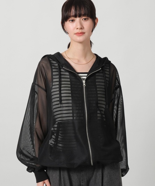 LAKOLE（ラコレ）の「メッシュZIPパーカー / 664837（パーカー・レディース・サンドグレー/アイボリー/ブラック・LARGE/MEDIUM）」の19枚目の写真
