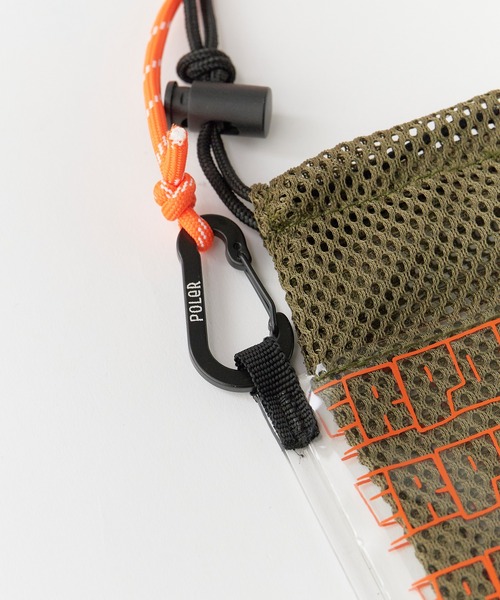 POLeR（ポーラー）の「POLeR/ポーラー HIGH&DRY PVC MESH SACOCHE 2026年春夏（ショルダーバッグ・メンズ・ブラック/グレー/オリーブ・ONE SIZE）」の12枚目の写真
