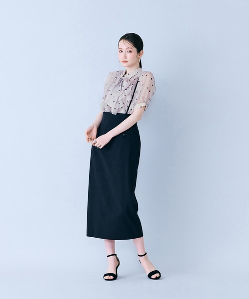 Audie a Muses(オーディアミューズ)の「ショルダーストラップ付きタイトスカート(スカート・レディース・ネイビー/ブラック・36/38/40)」の6枚目の写真