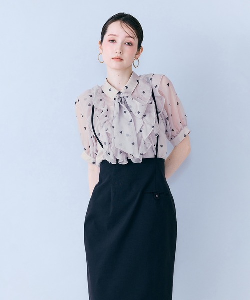 Audie a Muses(オーディアミューズ)の「ショルダーストラップ付きタイトスカート(スカート・レディース・ネイビー/ブラック・36/38/40)」の11枚目の写真