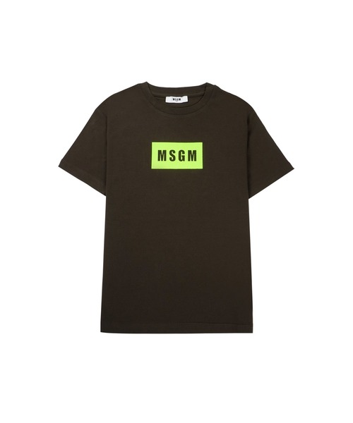 MSGM KIDS(エムエスジーエムキッズ)の「MSGM KIDS MINI BOXロゴ Tシャツ(Tシャツ/カットソー・キッズ・ホワイト/ブラウン系/ブラック×ピンク/ライトイエロー・10/12/14)」の3枚目の写真