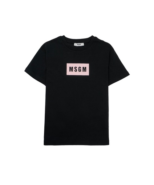 MSGM KIDS(エムエスジーエムキッズ)の「MSGM KIDS MINI BOXロゴ Tシャツ(Tシャツ/カットソー・キッズ・ホワイト/ブラウン系/ブラック×ピンク/ライトイエロー・10/12/14)」の2枚目の写真