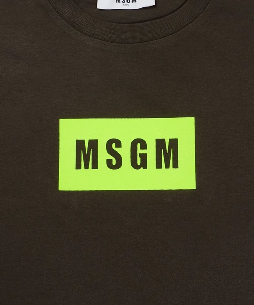 MSGM KIDS(エムエスジーエムキッズ)の「MSGM KIDS MINI BOXロゴ Tシャツ(Tシャツ/カットソー・キッズ・ホワイト/ブラウン系/ブラック×ピンク/ライトイエロー・10/12/14)」の10枚目の写真