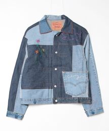 THRIFTY LOOK（スリフティールック）の「TRIFTY LOOK スリフティルック / EMBROIDERY LEVIS PLEATS JACKET（デニムジャケット）」