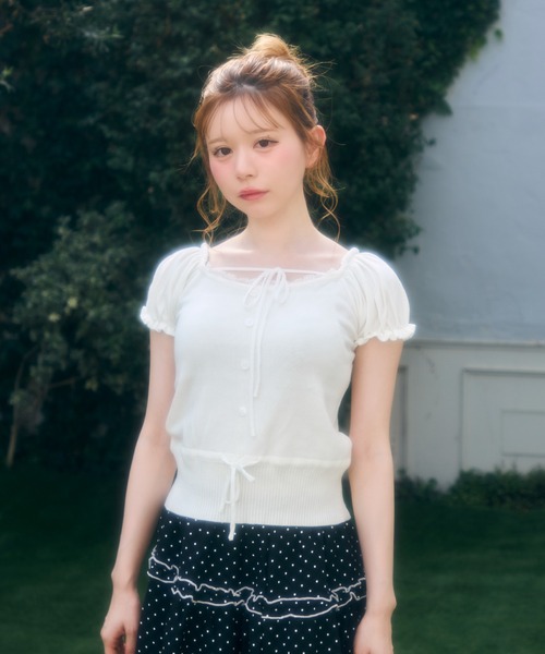 DIDDI MODA コンパクト Tシャツ ラインストーン リボン ローズ DIDDI MODA – 個性的なファッション通販 Grimoire