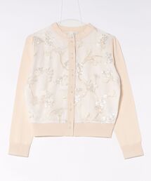 Chesty（チェスティー）の「フラワーチュールレースカーディガン（スウェット）」