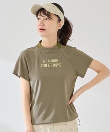JUN&ROPE'（ジュンアンドロペ）の「強撚スムースドロストモック2WAYプルオーバー/UV・接触冷感（Tシャツ/カットソー）」