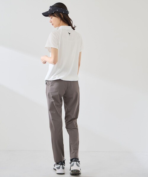 JUN&ROPE'(ジュンアンドロペ)の「強撚スムースドロストモック2WAYプルオーバー/UV・接触冷感(Tシャツ/カットソー・レディース・カーキ/ブラック/ホワイト・M/XL/L/S)」の8枚目の写真