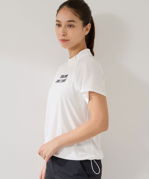 JUN&ROPE'(ジュンアンドロペ)の「強撚スムースドロストモック2WAYプルオーバー/UV・接触冷感(Tシャツ/カットソー・レディース・カーキ/ブラック/ホワイト・M/XL/L/S)」の10枚目の写真