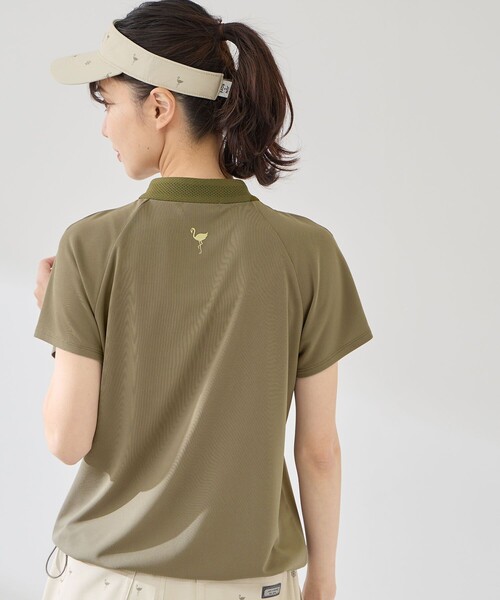 JUN&ROPE'(ジュンアンドロペ)の「強撚スムースドロストモック2WAYプルオーバー/UV・接触冷感(Tシャツ/カットソー・レディース・カーキ/ブラック/ホワイト・M/XL/L/S)」の18枚目の写真