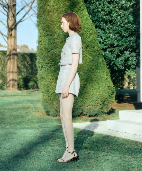 EIMY ISTOIRE（エイミーイストワール）の「ECLAT TWEED SHORTS（その他パンツ・レディース・ライトピンク/ライトグレー・38/36）」の4枚目の写真