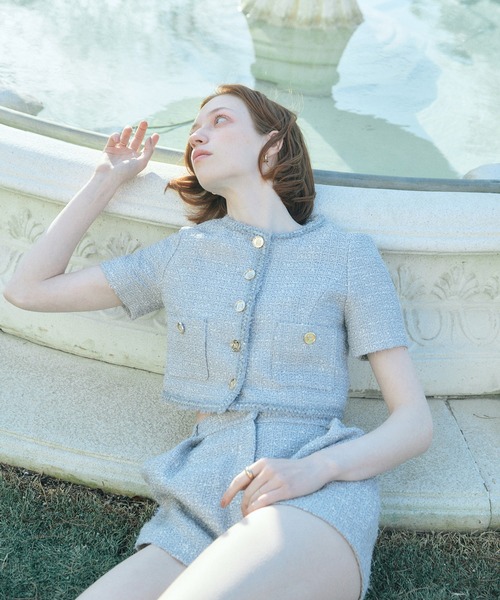 EIMY ISTOIRE（エイミーイストワール）の「ECLAT TWEED SHORTS（その他パンツ・レディース・ライトピンク/ライトグレー・38/36）」の8枚目の写真