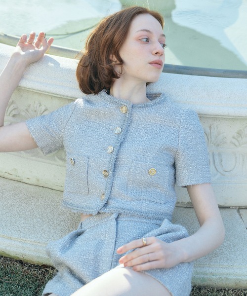EIMY ISTOIRE（エイミーイストワール）の「ECLAT TWEED SHORTS（その他パンツ・レディース・ライトピンク/ライトグレー・38/36）」の9枚目の写真