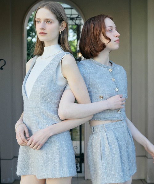 EIMY ISTOIRE（エイミーイストワール）の「ECLAT TWEED SHORTS（その他パンツ・レディース・ライトピンク/ライトグレー・38/36）」の12枚目の写真