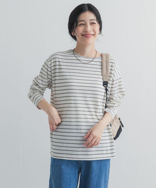URBAN RESEARCH DOORS(アーバンリサーチドアーズ)の「バック刺繍ロングスリーブTシャツ(Tシャツ/カットソー・レディース・チャコールグレー/ピンク/ホワイト系その他・FREE)」の7枚目の写真