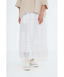 パッチワークレーススカート