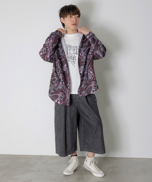 ScoLar Parity（スカラーパリティ）の「362109：片思いクマと全力拒否ネコTシャツ（Tシャツ/カットソー・レディース・イエロー/ブラック/オフホワイト・M/S）」の14枚目の写真