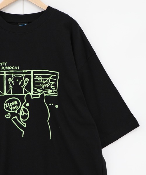 ScoLar Parity（スカラーパリティ）の「362109：片思いクマと全力拒否ネコTシャツ（Tシャツ/カットソー・レディース・イエロー/ブラック/オフホワイト・M/S）」の10枚目の写真