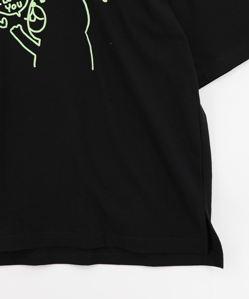 ScoLar Parity（スカラーパリティ）の「362109：片思いクマと全力拒否ネコTシャツ（Tシャツ/カットソー・レディース・イエロー/ブラック/オフホワイト・M/S）」の11枚目の写真