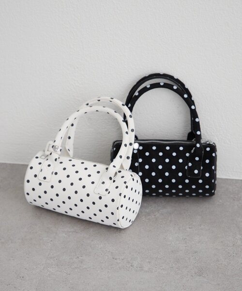 mystic(ミスティック)の「ドットminiBAG(ハンドバッグ・レディース・ブラック/オフホワイト・ONE SIZE)」の3枚目の写真