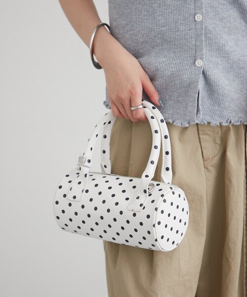 mystic(ミスティック)の「ドットminiBAG(ハンドバッグ・レディース・ブラック/オフホワイト・ONE SIZE)」の4枚目の写真