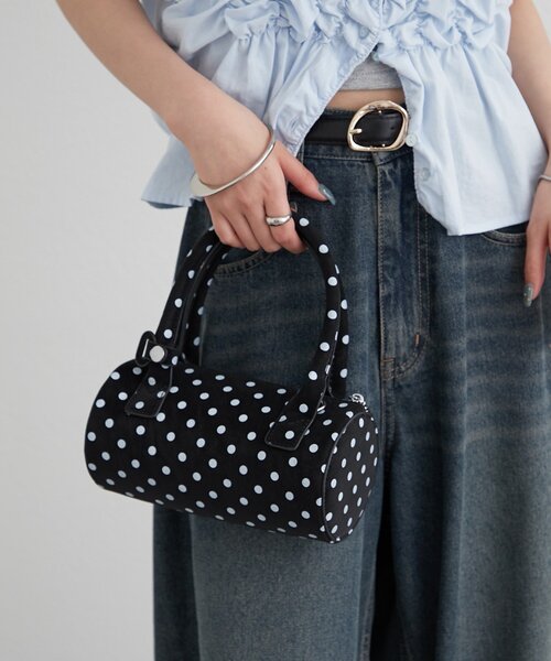 mystic(ミスティック)の「ドットminiBAG(ハンドバッグ・レディース・ブラック/オフホワイト・ONE SIZE)」の10枚目の写真