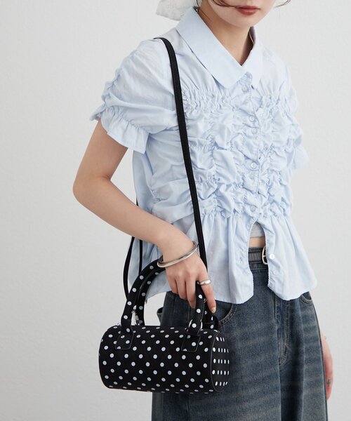 mystic(ミスティック)の「ドットminiBAG(ハンドバッグ・レディース・ブラック/オフホワイト・ONE SIZE)」の13枚目の写真