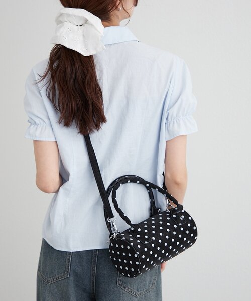 mystic(ミスティック)の「ドットminiBAG(ハンドバッグ・レディース・ブラック/オフホワイト・ONE SIZE)」の3枚目の写真