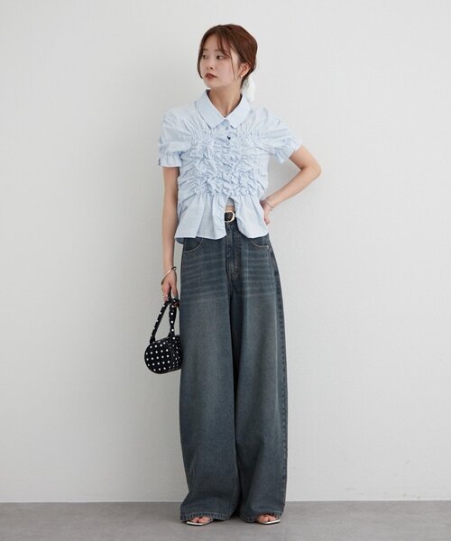 mystic(ミスティック)の「ドットminiBAG(ハンドバッグ・レディース・ブラック/オフホワイト・ONE SIZE)」の5枚目の写真