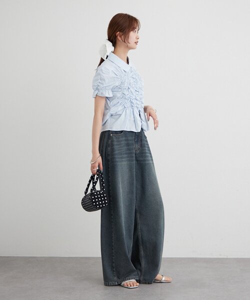 mystic(ミスティック)の「ドットminiBAG(ハンドバッグ・レディース・ブラック/オフホワイト・ONE SIZE)」の6枚目の写真