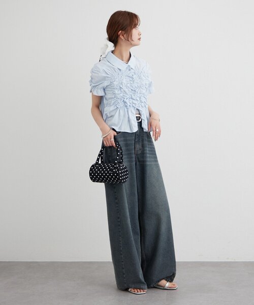 mystic(ミスティック)の「ドットminiBAG(ハンドバッグ・レディース・ブラック/オフホワイト・ONE SIZE)」の7枚目の写真