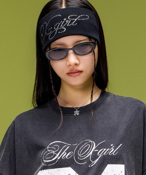 X-girl(エックスガール)の「RHINESTONE HEADBAND(ヘアバンド・レディース・アッシュ/ブラック・ONE SIZE)」の5枚目の写真