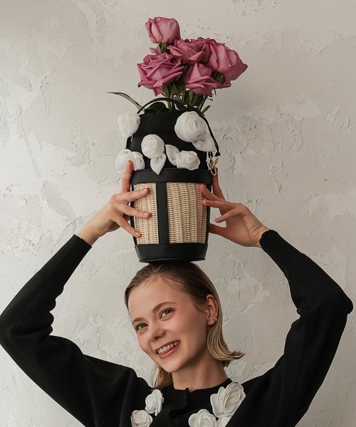 DONOBAN(ドノバン)の「Bloom Basket Bag(かごバッグ・レディース・ブラウン/ブラック・ONE SIZE)」の6枚目の写真
