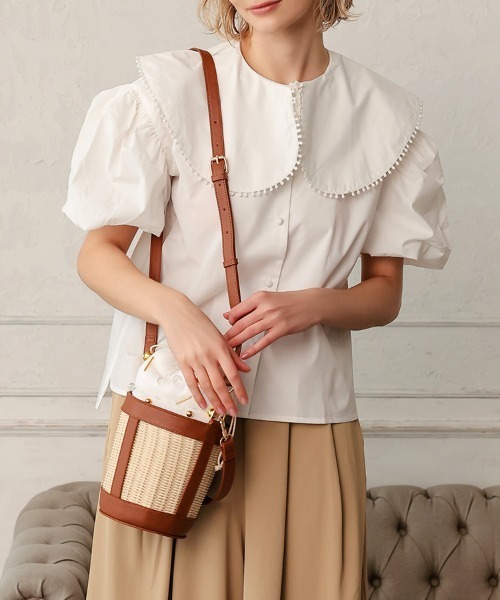 DONOBAN(ドノバン)の「Bloom Basket Bag(かごバッグ・レディース・ブラウン/ブラック・ONE SIZE)」の14枚目の写真