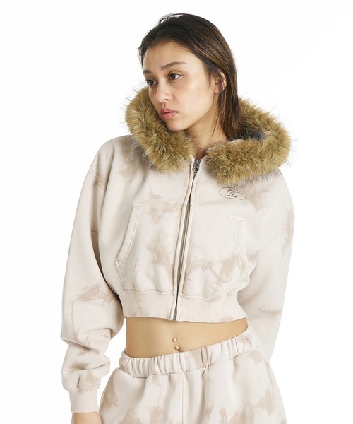 DC(ディーシー)の「DC/ディーシー 26 WS FUR HIDDEN ZH パーカー LZH264309(パーカー・レディース・ベージュ/ピンクベージュ/スミクロ/ブラックミックス/ミックスグレー・M/L)」の5枚目の写真