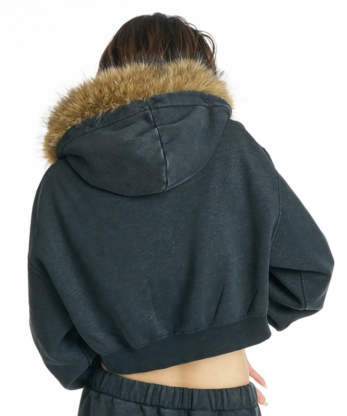 DC(ディーシー)の「DC/ディーシー 26 WS FUR HIDDEN ZH パーカー LZH264309(パーカー・レディース・ベージュ/ピンクベージュ/スミクロ/ブラックミックス/ミックスグレー・M/L)」の7枚目の写真