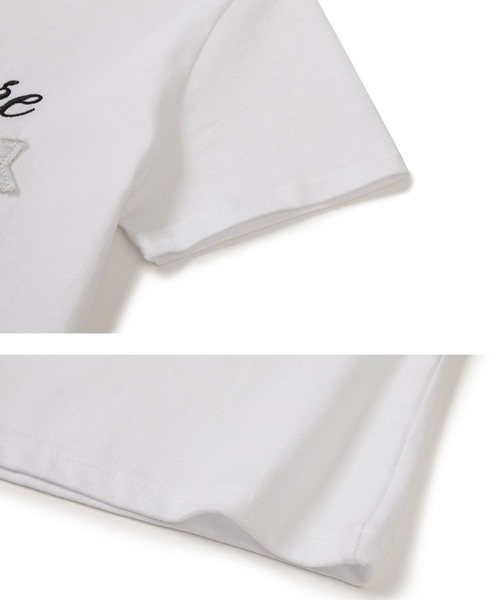 as you are(アズユーアー)の「ASUR/スターパッチクロップTシャツ(Tシャツ/カットソー・レディース・チャコールグレー/ホワイト/ブラック・FREE)」の22枚目の写真