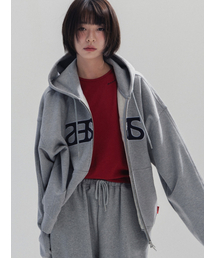 Heart Logo Hooded Zip-up_MELANGE