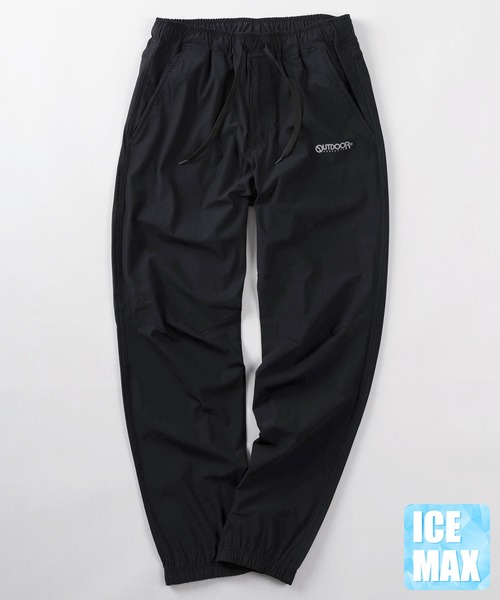 OUTDOOR PRODUCTS(アウトドアプロダクツ)の「【78】【OUTDOOR PRODUCTS/アウトドアプロダクツ】ワンポイントロゴ ナイロントリコット イージー ジョガーパンツ/2WAYストレッチ/接触冷感/UVカット(その他パンツ・メンズ・ブラック/カーキ/ベージュ/ネイビー・M/L/XL)」の2枚目の写真