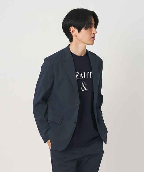 BEAUTY&YOUTH UNITED ARROWS(ビューティーアンドユースユナイテッドアローズ)の「MIXTURE ナイロン コンフォート ジャケット ヨコストレッチ 撥水機能 ウォッシャブル セットアップ対応(テーラードジャケット・メンズ・ダークグレー/ブラック/ネイビー・S/M/XL/L)」の4枚目の写真