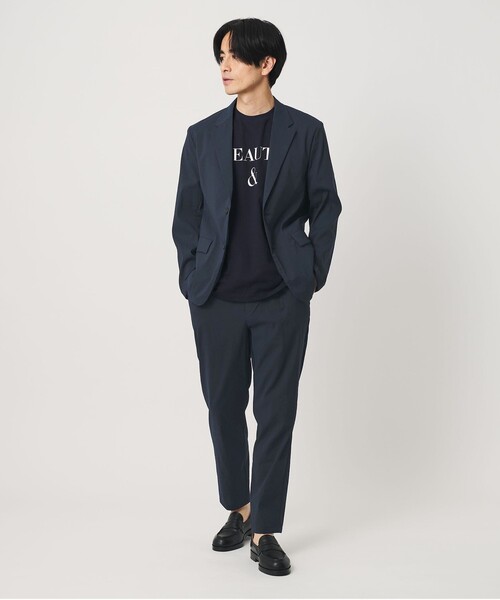BEAUTY&YOUTH UNITED ARROWS(ビューティーアンドユースユナイテッドアローズ)の「MIXTURE ナイロン コンフォート ジャケット ヨコストレッチ 撥水機能 ウォッシャブル セットアップ対応(テーラードジャケット・メンズ・ダークグレー/ブラック/ネイビー・S/M/XL/L)」の5枚目の写真