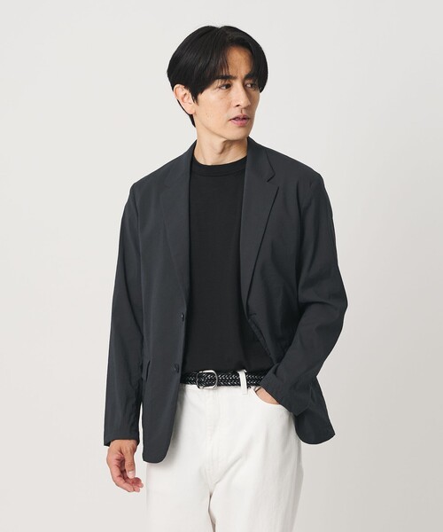 BEAUTY&YOUTH UNITED ARROWS(ビューティーアンドユースユナイテッドアローズ)の「MIXTURE ナイロン コンフォート ジャケット ヨコストレッチ 撥水機能 ウォッシャブル セットアップ対応(テーラードジャケット・メンズ・ダークグレー/ブラック/ネイビー・S/M/XL/L)」の9枚目の写真
