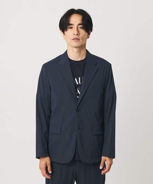 BEAUTY&YOUTH UNITED ARROWS(ビューティーアンドユースユナイテッドアローズ)の「MIXTURE ナイロン コンフォート ジャケット ヨコストレッチ 撥水機能 ウォッシャブル セットアップ対応(テーラードジャケット・メンズ・ダークグレー/ブラック/ネイビー・S/M/XL/L)」の12枚目の写真