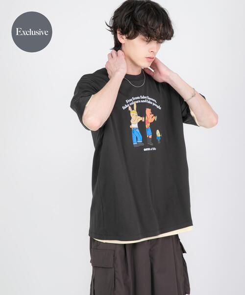 SENSE OF PLACE by URBAN RESEARCH（センスオブプレイスバイアーバンリサーチ）の「『別注』OATSIDE×SENSE OF PLACE　グラフィックTシャツA（Tシャツ/カットソー・メンズ・ホワイト/チャコールグレー/グリーン・MEDIUM/LARGE）」の2枚目の写真