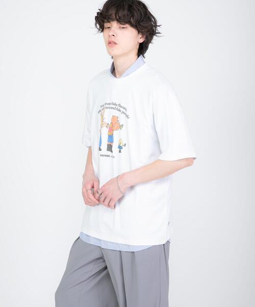 SENSE OF PLACE by URBAN RESEARCH（センスオブプレイスバイアーバンリサーチ）の「『別注』OATSIDE×SENSE OF PLACE　グラフィックTシャツA（Tシャツ/カットソー・メンズ・ホワイト/チャコールグレー/グリーン・MEDIUM/LARGE）」の5枚目の写真