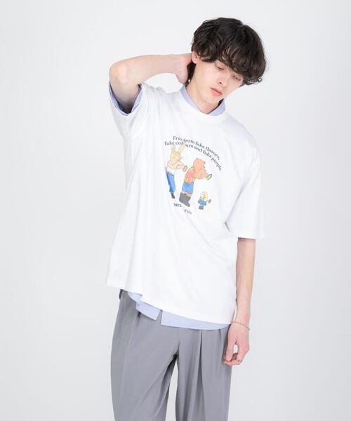SENSE OF PLACE by URBAN RESEARCH（センスオブプレイスバイアーバンリサーチ）の「『別注』OATSIDE×SENSE OF PLACE　グラフィックTシャツA（Tシャツ/カットソー・メンズ・ホワイト/チャコールグレー/グリーン・MEDIUM/LARGE）」の7枚目の写真