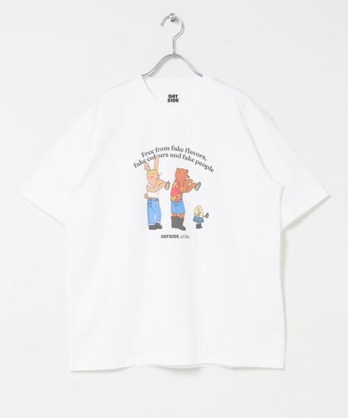 SENSE OF PLACE by URBAN RESEARCH（センスオブプレイスバイアーバンリサーチ）の「『別注』OATSIDE×SENSE OF PLACE　グラフィックTシャツA（Tシャツ/カットソー・メンズ・ホワイト/チャコールグレー/グリーン・MEDIUM/LARGE）」の11枚目の写真